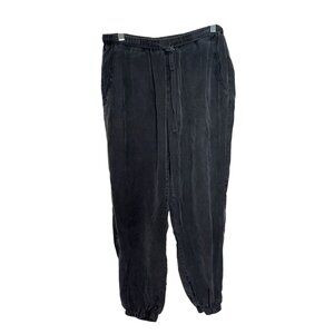 AnThropologie Cloth & Stone Black Jogger Pants S Elastic Waist Drawstring Pocket